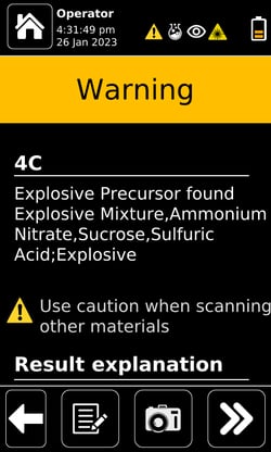 4C Warning - Explosive Precursor
