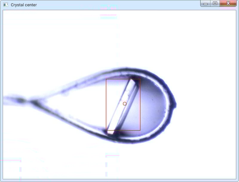 Intelligent Goniometer Head (IGH) - crystal in loop for automatic centering