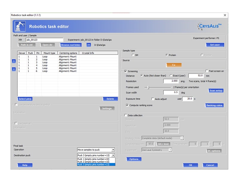 XtaLAB Synergy Flow operation in CrysAlisPro