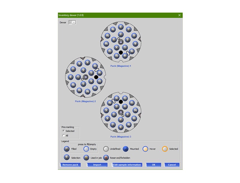 XtaLAB Synergy Flow screen showing Dewar layout