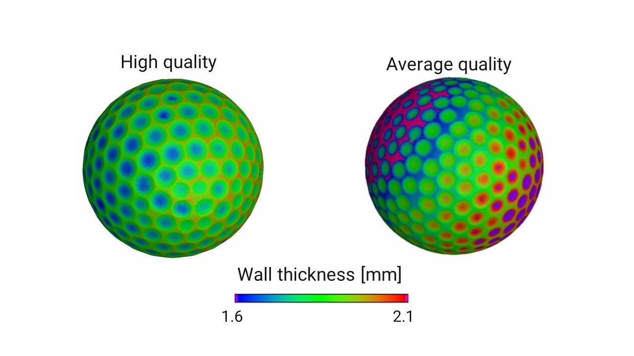XCT metrology application golf ball