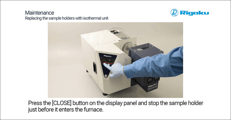 STAvesta_Replacing the sample holder (with isothermal unit)_en