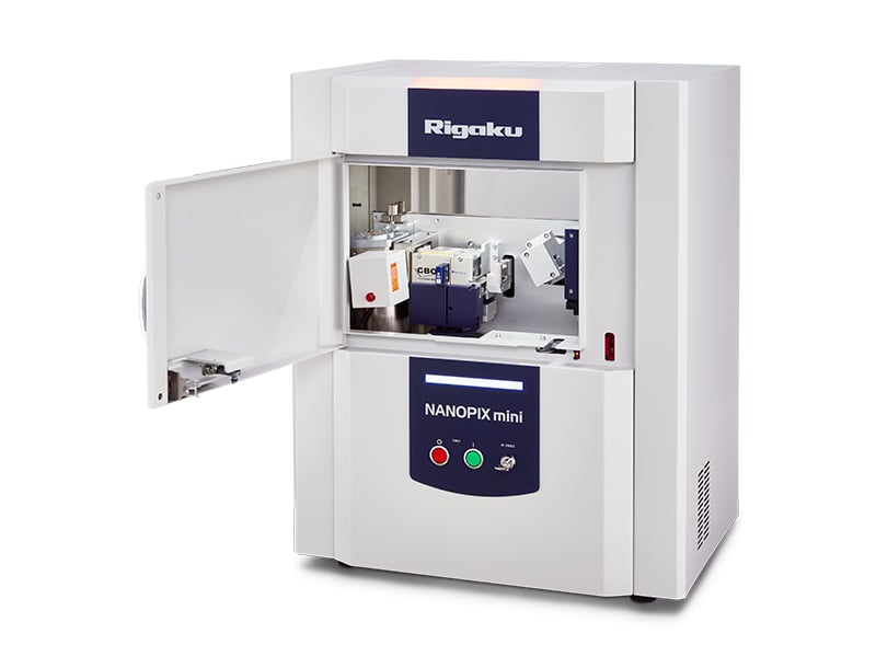 NANOPIX mini benchtop SAXS instrument with doors open