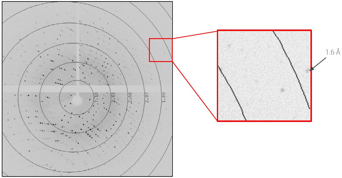 PX024 Figure 2 diffraction pattern for lysozyme