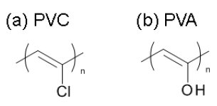 TA-6016 Figure 1 Structural formula of PVC and PVA