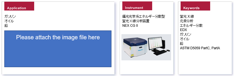 NEX CG IIを用いたガソリン中微量鉛（Pb）分析
