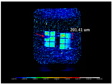 LEDパッケージの断層画像