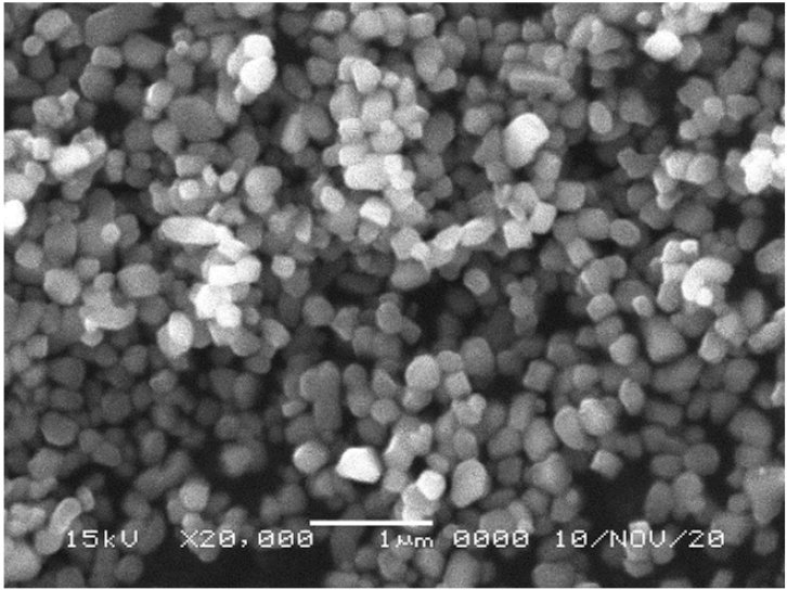 B-XRD1143 Figure 1 SEM image of TiO2 particles 