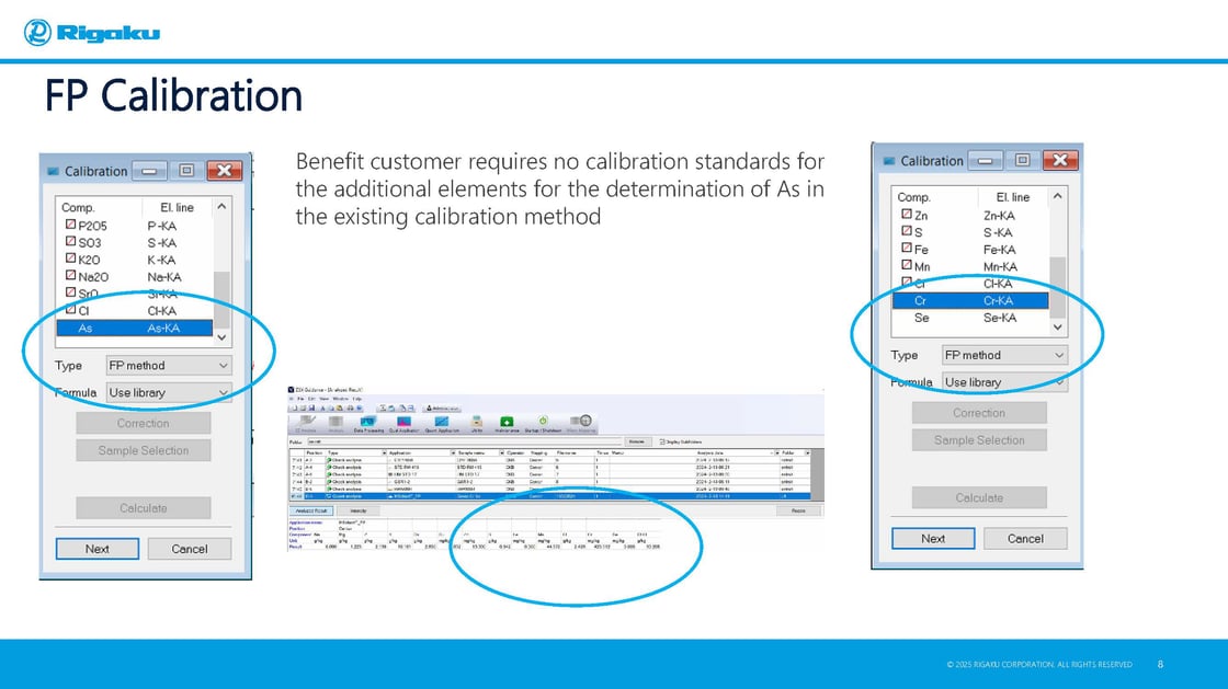 FP Calibration combined with SQX sensitivity library Application bite T20250709