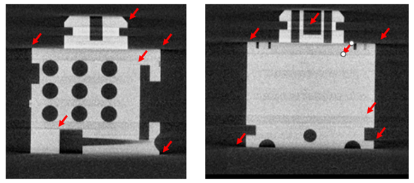 Illustration of streaking artifacts