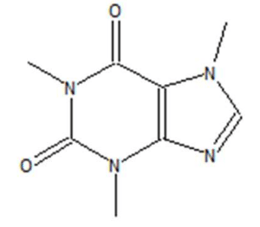 カフェイン（Caffeine）：分子量194