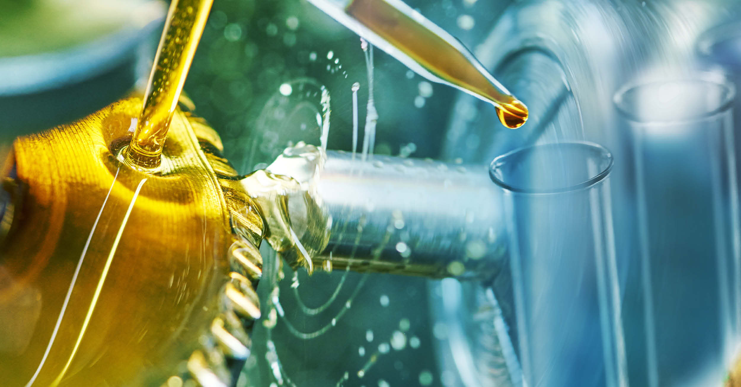 Industrial imagery with oils and liquid samples