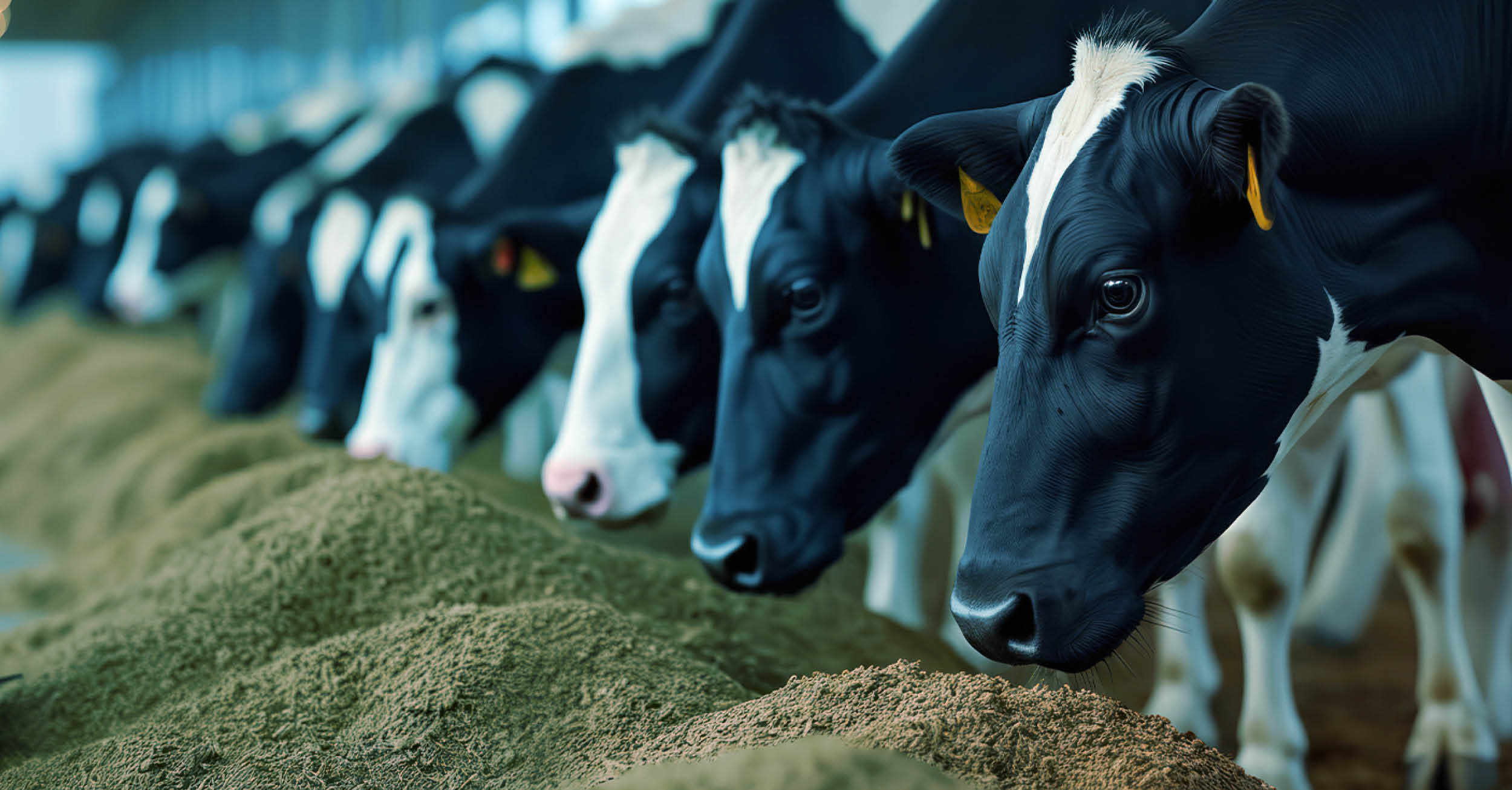 cows eating feed