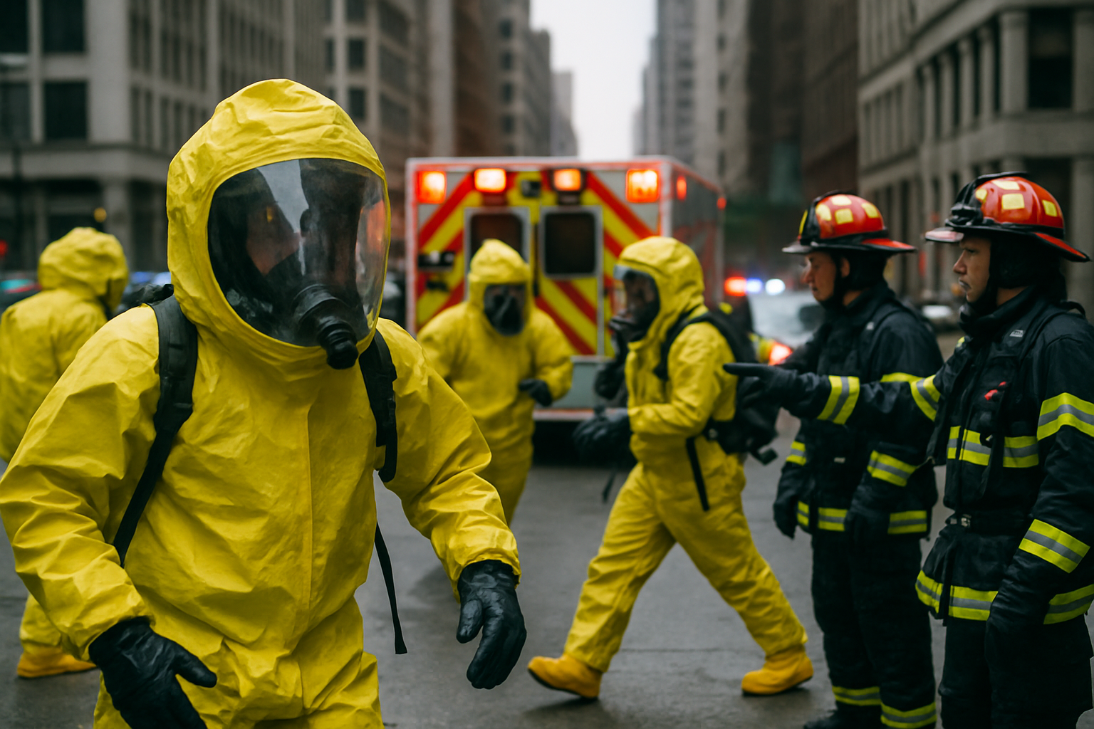 create an image that be the header image of a blog post with the title Are major cities ready for a chemical attack  Initial thoughts would be an imag-3