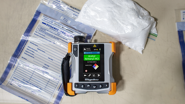CQL Max-ID Identifies Acetyl Fentanyl + Evidence Bag