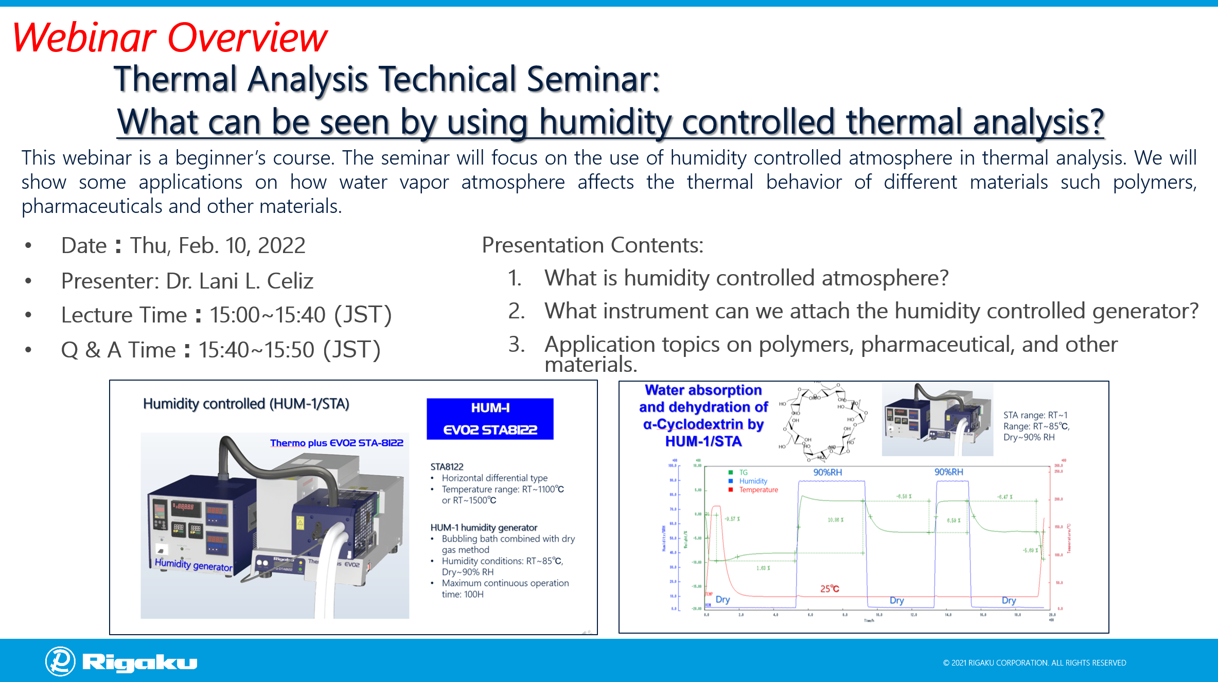 What Can Be Seen By Using Humidity Controlled Thermal Analysis?