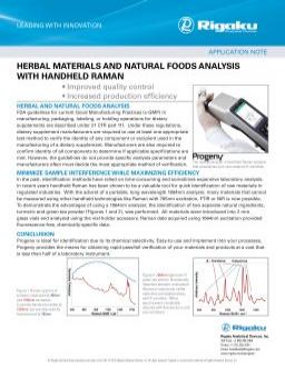 Herbal Materials & Natural Foods Analysis 