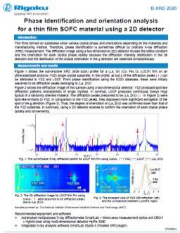 AppNote XRD2020: Phase identification and orientation analysis for thin film SOFC material using a 2D detector