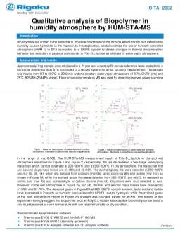 Qualitative analysis of biopolymer in humidity atmosphere by HUM-STA-MS