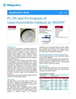 Pt, Rh and Pd Analysis of Used Automobile Catalyst by WDXRF