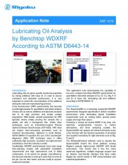 XRF1079: Lubricating Oil Analysis by Benchtop WDXRF According to ASTM D6443-14